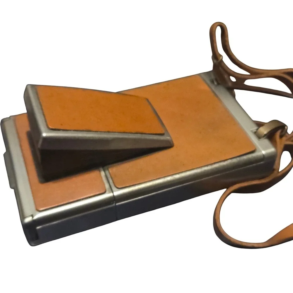 Polaroid SX-70 Alpha 1 Land Camera 1977 Tan Leather Silver Vintage Instant SLR